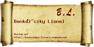 Benkóczky Lionel névjegykártya